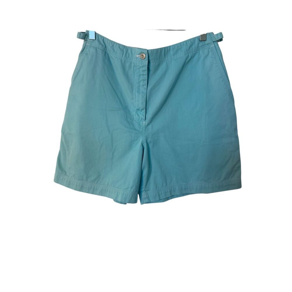 Vintage 90s Lauren Ralph Lauren Chino Shorts Womens 27 High Rise Side Tab Teal